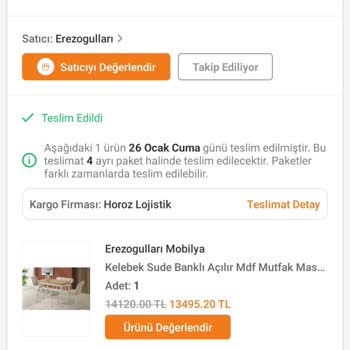 Erezoğulları Mobilya Erezoğulları Ndan Masa Sandalye Aldım Ve Fiyatı 2 Bin Lira Düştü