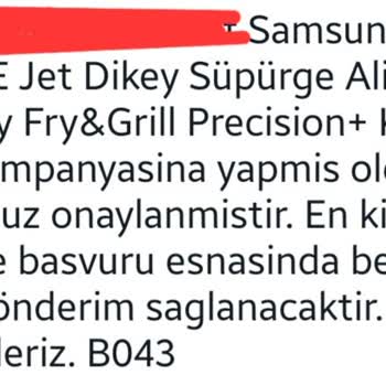 Samsung Tefal Easy Fry&Grill Kampanyası Ürün Gönderilmedi