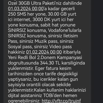 Vodafone Sözleşme Ve Taahhüdüm