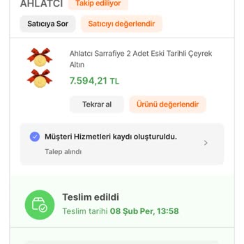 Hepsiburada Ahlatçı Kuyumculuk Teslim Almadığım Ürüne Teslim Alınmış Görünüyor