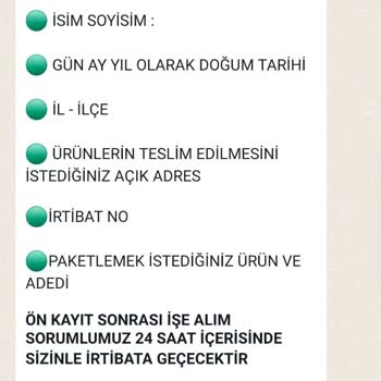 Evde Paketleme İşi Başvurusu Hakkında Uyarı Ve Sorumluluk Reddi