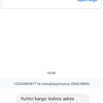Asılsız Kargo Teslim Mesajı Gönderilmesi