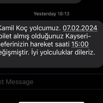 Kamil Koç Habersiz Sefer Değiştirme