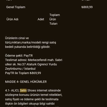 Fehlende Rückerstattung trotz zugesagter Frist von Selin Shoes