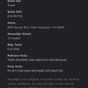 Tinder Bilgim Olmadan Kartımdan Para Çekmiş