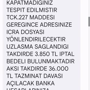 Enasdns (SMS) İcraya Verecekler, Hiç Alışverişim Olmamış