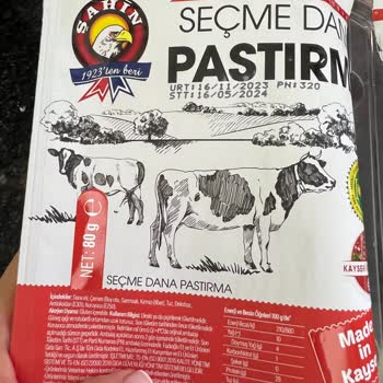 Şahin Sucukları Vakumlu Paket Pastırmada Yeşillenme Sorunu