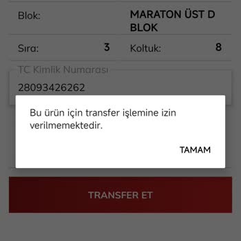 Passolig Bilet Transferi Yapamıyorum