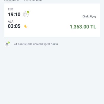 Pegasus Havayolları Ücret Farkı