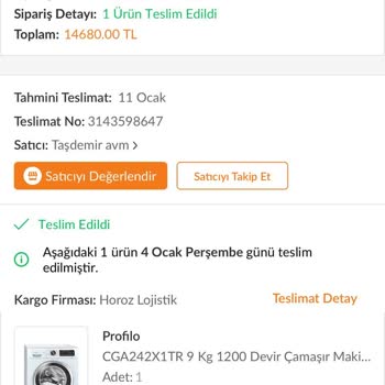 Profilo Trendyol Satıcısı Taşdemir AVM İnsanları Yanıltması