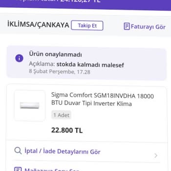 İklimsa Ve N11 Alınan Ürünün İptali