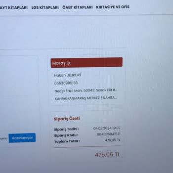 YKM Kitap Siparişe Çıkarmıyor