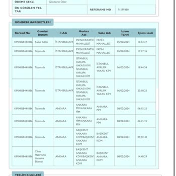 PTT Kargo 5 Gündür Kargomu Teslim Etmedi