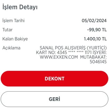 Exxen İznim Olmadan Ziraat Hesabımdan Para Çekimi Yapmış