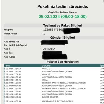 UPS Türkiye Kargomu Kaybetti Getirmiyor