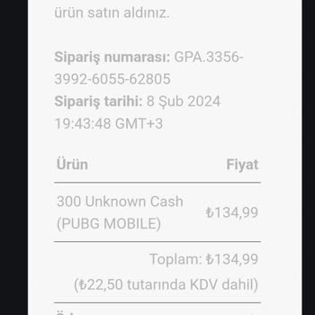 PUBG Mobile Uc Hattası