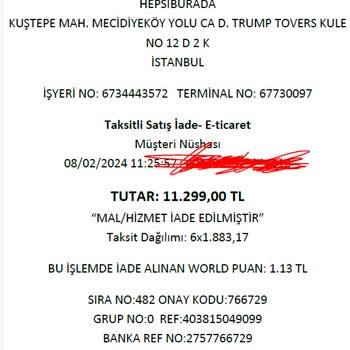 Hepsiburada.com Hatalı Fiyat Nedeniyle Satın Alınan Ürünü İptal Etmesi