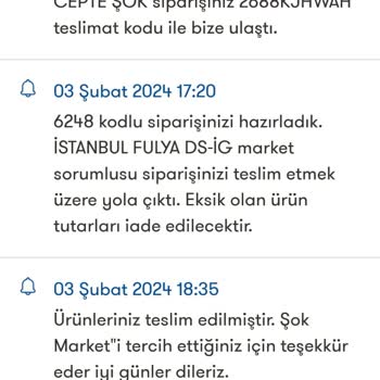 Şok Marketler Ürün Teslimatı Gecikti, İletişim Sorunu Yaşıyorum