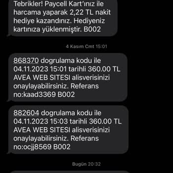Paycell 500 TL Tutarında Bir Para Çekilmiş