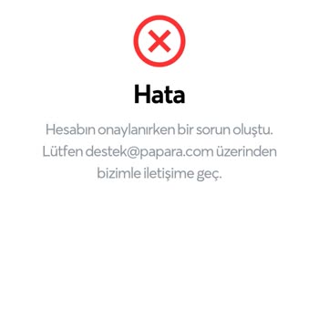 Papara Sözleşmeli Hesaba Geçemiyorum