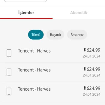 Vodafone Tarafımdan Yapılmayan Mobil Ödeme