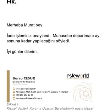 Esteworld Ücret İadesi Hk.