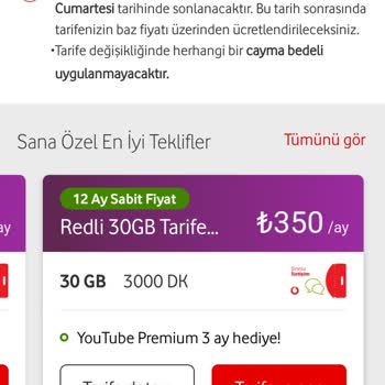 Vodafone Zorla Yüksek Tarifeye Geçirmeye Çalışıyorlar