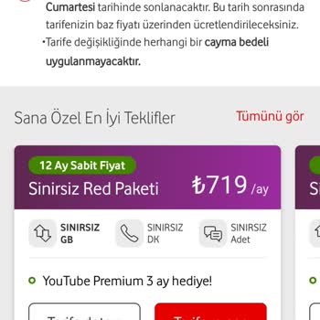 Vodafone Zorla Yüksek Tarifeye Geçirmeye Çalışıyorlar