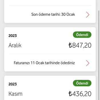 Vodafone Fatura Ücreti Şikayeti