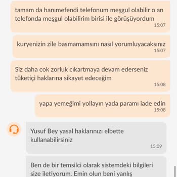 Trendyol GO Sipariş İptal