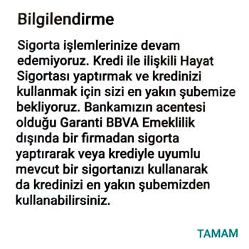 Garanti BBVA Emeklilik Ve Hayat Kredi Kullandırımı İçin Bekletiyor