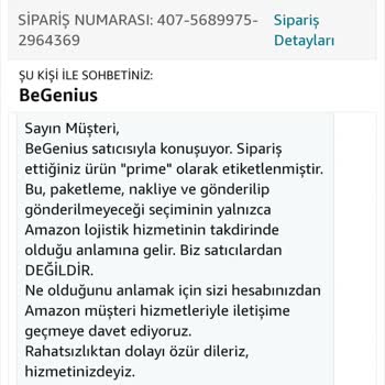 Amazondan Ve Müşteri Temsilcisinden Şikayetçiyim