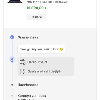 Hepsiburada Siparişimi İptal Etti.