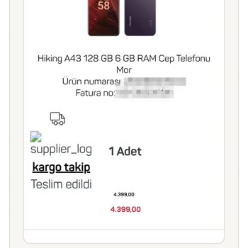 Hiking A43 A101 Bozuk Telefonlar