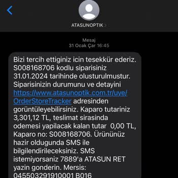 Atasun Optik Kötü Bir Tecrübe
