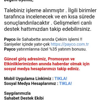 Sahabet GSM No Güncelleme Sorun