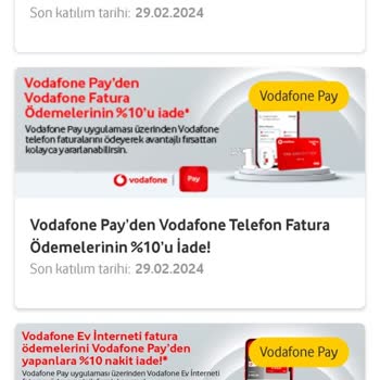 Vodafone Pay Nakit İade Sorunu