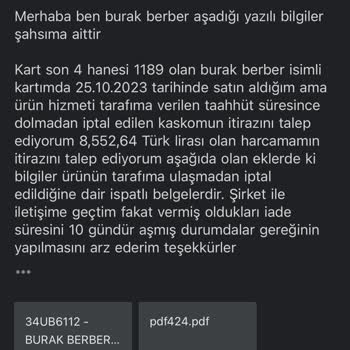 Akbank Harcama İtirazıma Dönüş Yapmıyor