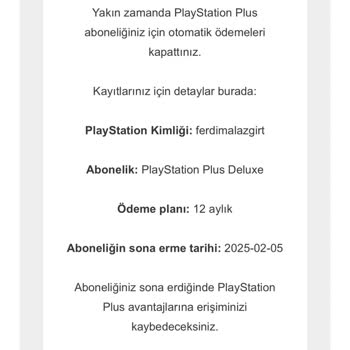 PlayStation Ücret İademi Yapmadı