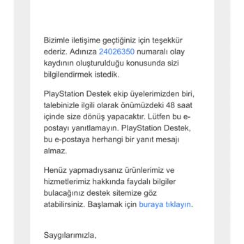 PlayStation Ücret İademi Yapmadı
