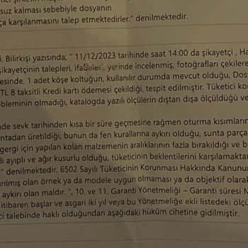 A101 L Koltuk Kusurlu Ürün İadem Aylardır Yapılmadı