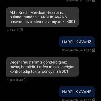 Ziraat Bankası Harçlık Avans Kullanıma Açılmıyor