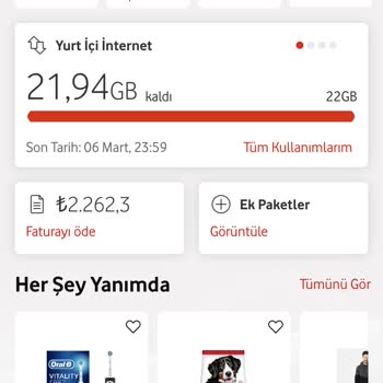 Vodafone Her Şey Yanımda Vodafone Elime Geçmeyen Ürünün Ücretini Ödememi İstiyor.