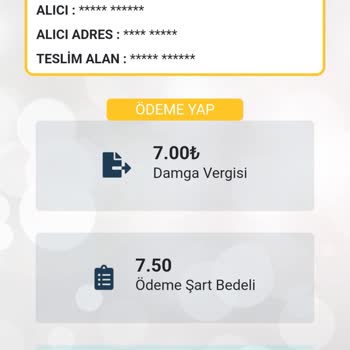 PTT Kargo PTT Vergi Damgası