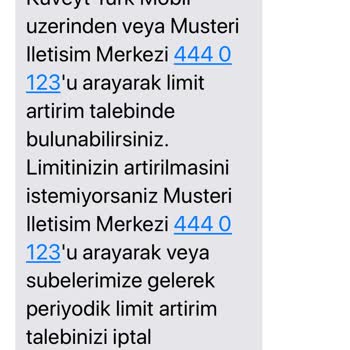 Kuveyt Türk’ün Müşteriyi Tehlikeye Atan Kart Limit Artırım Mesajları