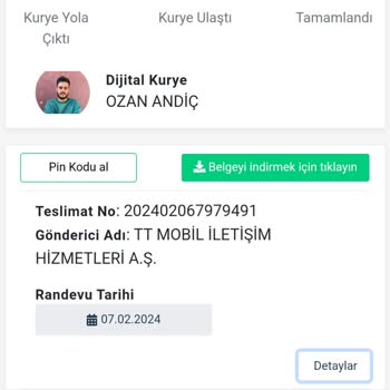TT Dijitalkurye İle Çalışma