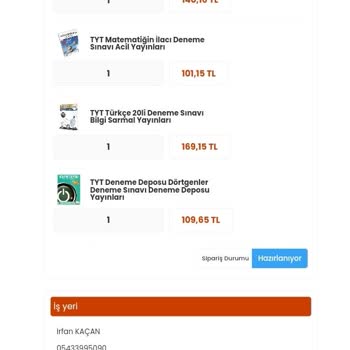 YKM Kitap Siparişi Teslim Etmiyor.