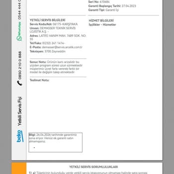 Beko Arızalı Ürün Satıyor Ve Değiştirmiyor