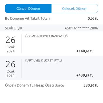 Yapı Kredi Bankası Yıllık Kredi Kartı Aidat Kesintisi