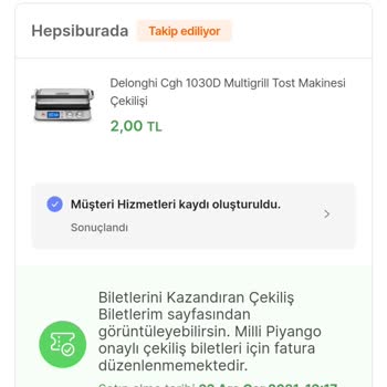 Hepsiburada Kazandıran Çekilişten Kazandıklarımı Göndermiyor.